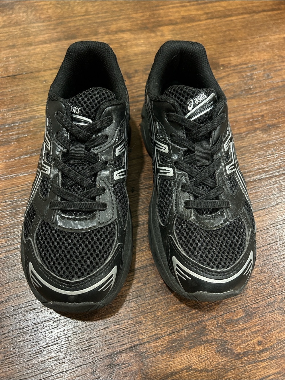 ASICS Kids Black and Silver Athletic Sneakers